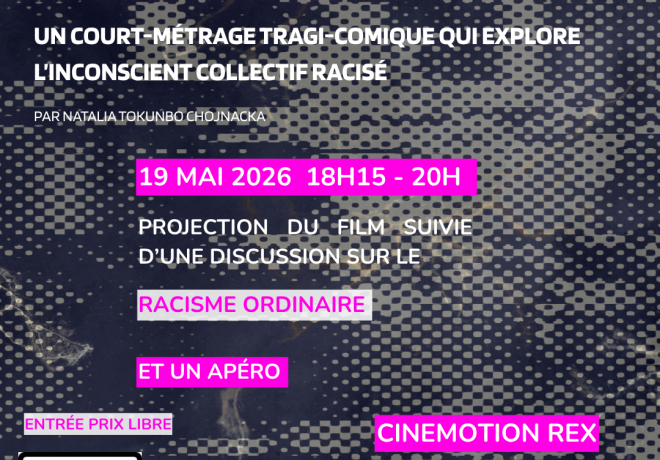 Le racisme laisse des traces, souvent invisibles, sur notre corps et notre esprit. Cet atelier offre un espace s&eacute;curis&eacute; et bienveillant o&ugrave; nous pourrons explorer, ensemble, les impacts du racisme sur notre &ecirc;tre, tout en nous reconnectant &agrave; notre potentiel int&eacute;rieur.  &Agrave; travers des pratiques bas&eacute;es sur le corps, vous aurez l'occasion de l&acirc;cher prise, de reconna&icirc;tre et adoucir les tensions li&eacute;es &agrave; l&rsquo;ins&eacute;curit&eacute; et de trouver un chemin vers la gu&eacute;rison collective. Un espace pour &ecirc;tre pleinement pr&eacute;sent.e &agrave; soi et aux autres, sans jugement ni pression.  Anim&eacute; par Patricia Kafwamba Oguey, th&eacute;rapeute somatique et praticienne en Somatic Experiencing&reg;, cet atelier s&rsquo;appuie sur son exp&eacute;rience personnelle et professionnelle pour aborder la dimension traumatique du racisme.  Venez vivre ce moment d'empowerment pour prendre soin de vous et de votre corps, ensemble.  R&eacute;servez votre place, @ inforacismefribourg@caritas.ch et rejoignez-nous !